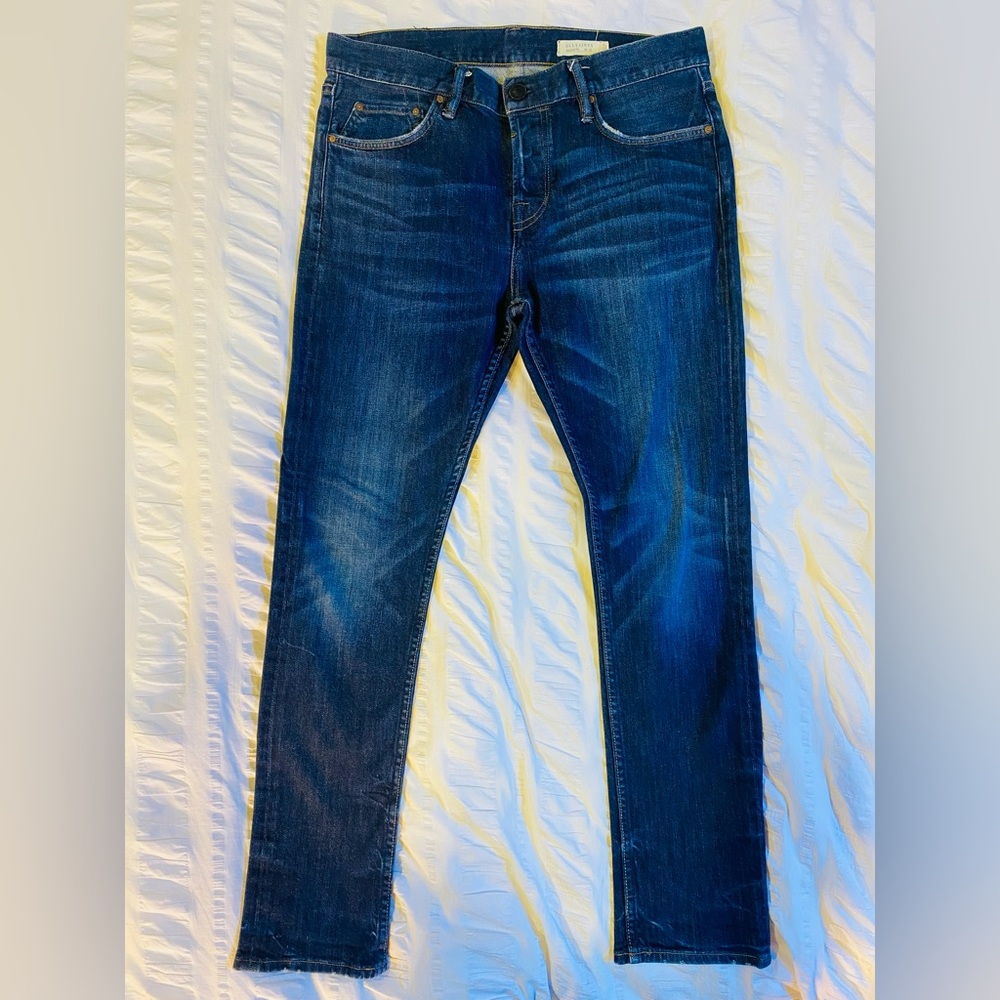 All Saints Mens Cigarette Skinny Fit Jeans